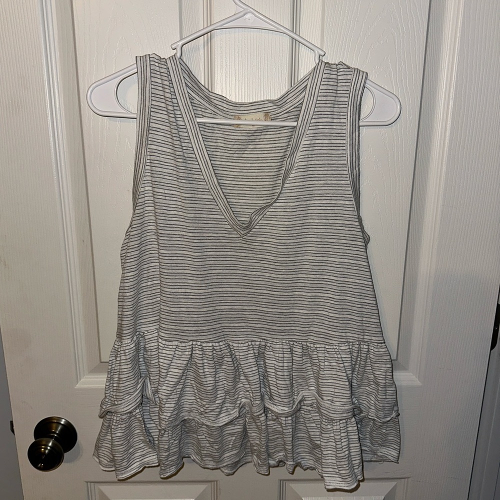 Ruffle Striped Tanktop